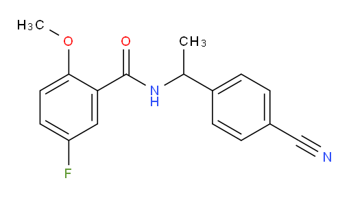 N-(1-(4-cyanophenyl)ethyl)-5-fluoro-2-methoxybenzamide