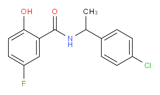 N-(1-(4-chlorophenyl)ethyl)-5-fluoro-2-hydroxybenzamide