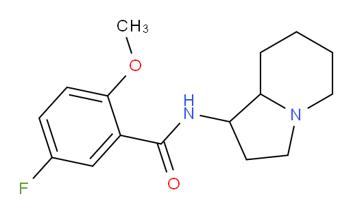 5-fluoro-2-methoxy-N-(octahydroindolizin-1-yl)benzamide