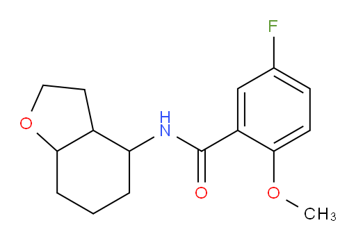 5-fluoro-2-methoxy-N-(octahydrobenzofuran-4-yl)benzamide
