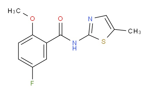 5-fluoro-2-methoxy-N-(5-methylthiazol-2-yl)benzamide
