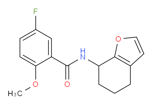 5-fluoro-2-methoxy-N-(4,5,6,7-tetrahydrobenzofuran-7-yl)benzamide