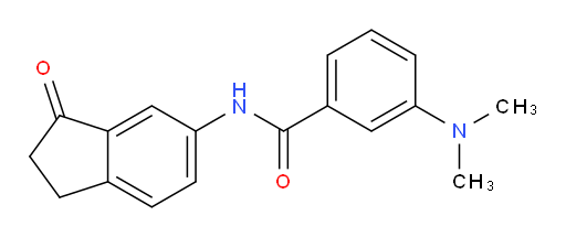 3-(dimethylamino)-N-(3-oxo-2,3-dihydro-1H-inden-5-yl)benzamide