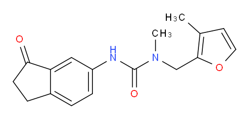 1-methyl-1-((3-methylfuran-2-yl)methyl)-3-(3-oxo-2,3-dihydro-1H-inden-5-yl)urea