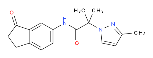 2-methyl-2-(3-methyl-1H-pyrazol-1-yl)-N-(3-oxo-2,3-dihydro-1H-inden-5-yl)propanamide