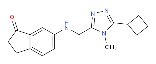 6-(((5-cyclobutyl-4-methyl-4H-1,2,4-triazol-3-yl)methyl)amino)-2,3-dihydro-1H-inden-1-one