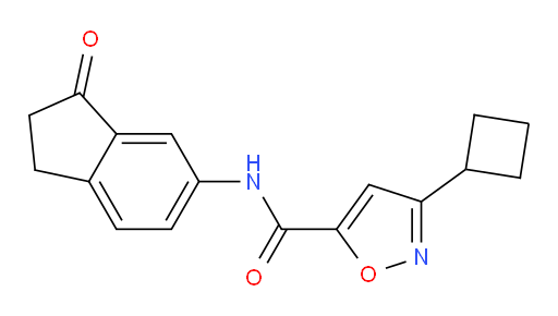 3-cyclobutyl-N-(3-oxo-2,3-dihydro-1H-inden-5-yl)isoxazole-5-carboxamide