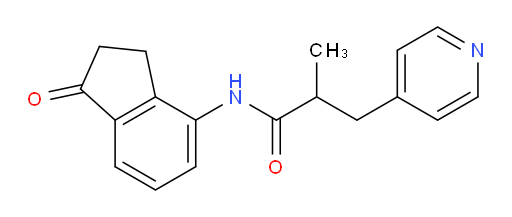 2-methyl-N-(1-oxo-2,3-dihydro-1H-inden-4-yl)-3-(pyridin-4-yl)propanamide