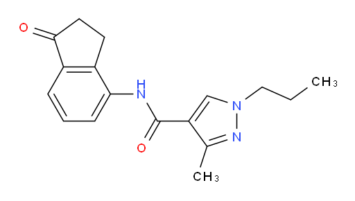3-methyl-N-(1-oxo-2,3-dihydro-1H-inden-4-yl)-1-propyl-1H-pyrazole-4-carboxamide