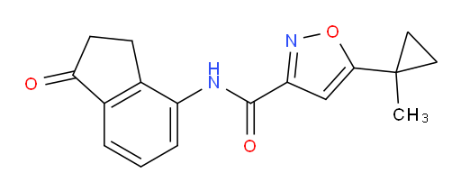 5-(1-methylcyclopropyl)-N-(1-oxo-2,3-dihydro-1H-inden-4-yl)isoxazole-3-carboxamide