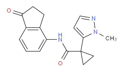 1-(1-methyl-1H-pyrazol-5-yl)-N-(1-oxo-2,3-dihydro-1H-inden-4-yl)cyclopropanecarboxamide