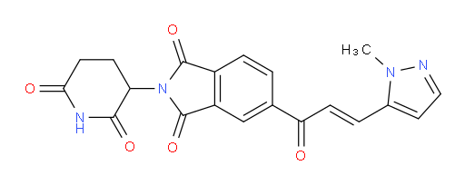 (E)-2-(2,6-dioxopiperidin-3-yl)-5-(3-(1-methyl-1H-pyrazol-5-yl)acryloyl)isoindoline-1,3-dione