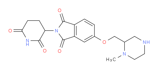 2-(2,6-dioxopiperidin-3-yl)-5-((1-methylpiperazin-2-yl)methoxy)isoindoline-1,3-dione