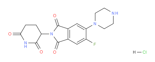 2-(2,6-dioxopiperidin-3-yl)-5-fluoro-6-(piperazin-1-yl)isoindoline-1,3-dione hydrochloride