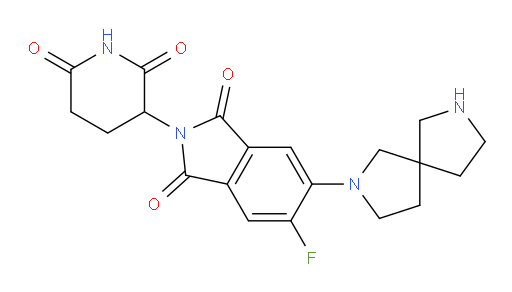 2-(2,6-dioxopiperidin-3-yl)-5-fluoro-6-(2,7-diazaspiro[4.4]nonan-2-yl)isoindoline-1,3-dione
