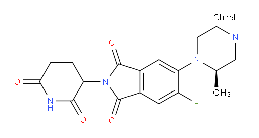 2-(2,6-dioxopiperidin-3-yl)-5-fluoro-6-((R)-2-methylpiperazin-1-yl)isoindoline-1,3-dione