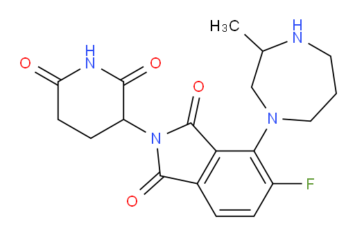2-(2,6-dioxopiperidin-3-yl)-5-fluoro-4-(3-methyl-1,4-diazepan-1-yl)isoindoline-1,3-dione