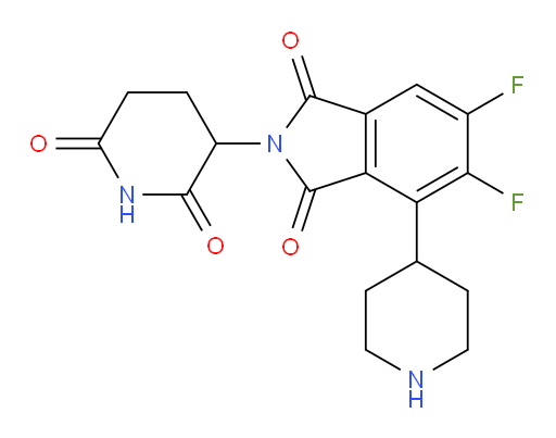 2-(2,6-dioxopiperidin-3-yl)-5,6-difluoro-4-(piperidin-4-yl)isoindoline-1,3-dione