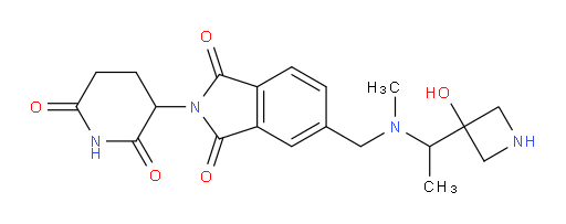 2-(2,6-dioxopiperidin-3-yl)-5-(((1-(3-hydroxyazetidin-3-yl)ethyl)(methyl)amino)methyl)isoindoline-1,3-dione