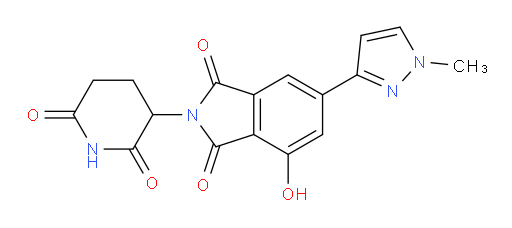 2-(2,6-dioxopiperidin-3-yl)-4-hydroxy-6-(1-methyl-1H-pyrazol-3-yl)isoindoline-1,3-dione