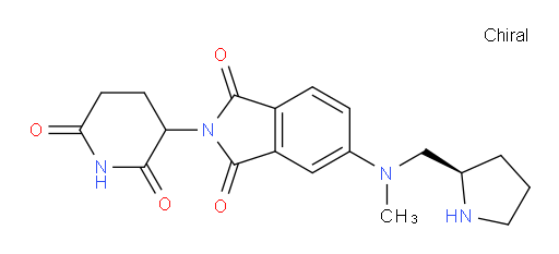 2-(2,6-dioxopiperidin-3-yl)-5-(methyl((R)-pyrrolidin-2-ylmethyl)amino)isoindoline-1,3-dione