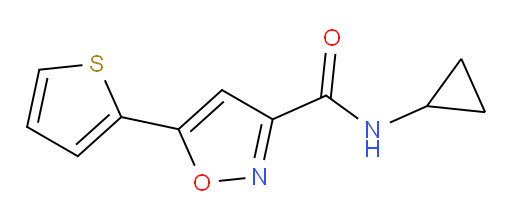 N-Cyclopropyl-5-(thiophen-2-yl)isoxazole-3-carboxamide