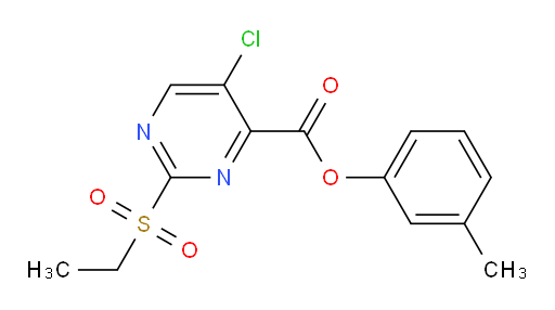 3-Methylphenyl 5-chloro-2-(ethylsulfonyl)-4-pyrimidinecarboxylate