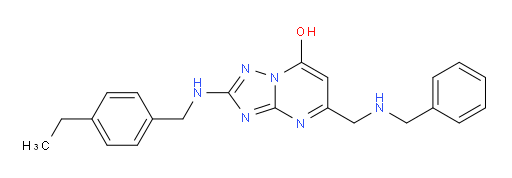 5-((benzylamino)methyl)-2-((4-ethylbenzyl)amino)-[1,2,4]triazolo[1,5-a]pyrimidin-7-ol