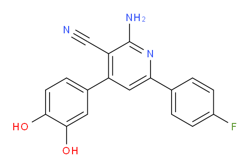 2-amino-4-(3,4-dihydroxyphenyl)-6-(4-fluorophenyl)pyridine-3-carbonitrile