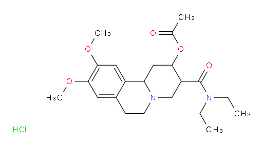 3-(diethylcarbamoyl)-9,10-dimethoxy-2,3,4,6,7,11b-hexahydro-1H-pyrido[2,1-a]isoquinolin-2-yl acetate hydrochloride