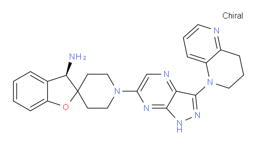 (R)-1'-(3-(3,4-dihydro-1,5-naphthyridin-1(2H)-yl)-1H-pyrazolo[3,4-b]pyrazin-6-yl)-3H-spiro[benzofuran-2,4'-piperidin]-3-amine