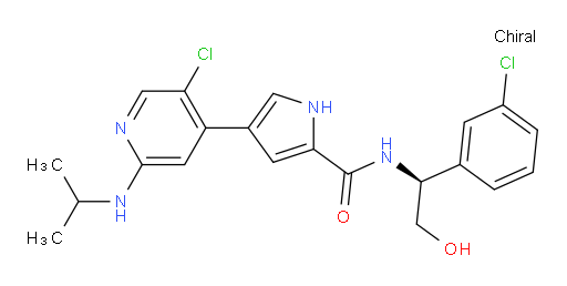 4-{5-chloro-2-[(propan-2-yl)amino]pyridin-4-yl}-N-[(1S)-1-(3-chlorophenyl)-2-hydroxyethyl]-1H-pyrrole-2-carboxamide