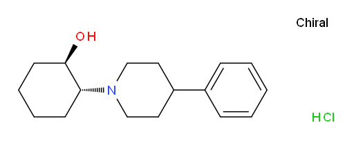Cyclohexanol, 2-(4-phenyl-1-piperidinyl)-, hydrochloride (1:1), (1R,2R)-rel-