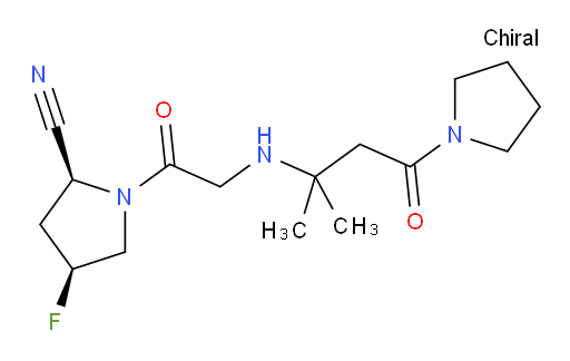 (2S,4S)-4-fluoro-1-(2-((2-methyl-4-oxo-4-(pyrrolidin-1-yl)butan-2-yl)amino)acetyl)pyrrolidine-2-carbonitrile