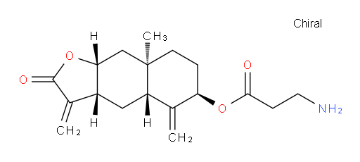 (3aR,4aR,6R,8aR,9aR)-8a-methyl-3,5-dimethylene-2-oxododecahydronaphtho[2,3-b]furan-6-yl 3-aminopropanoate