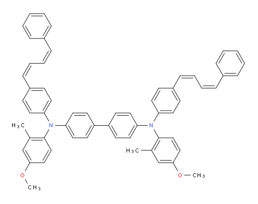 N4,N4'-bis(4-methoxy-2-methylphenyl)-N4,N4'-bis(4-((1Z,3Z)-4-phenylbuta-1,3-dien-1-yl)phenyl)-[1,1'-biphenyl]-4,4'-diamine