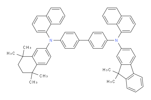 N4-(9,9-dimethyl-9H-fluoren-2-yl)-N4,N4'-di(naphthalen-1-yl)-N4'-(5,5,8,8-tetramethyl-5,6,7,8-tetrahydronaphthalen-2-yl)-[1,1'-biphenyl]-4,4'-diamine