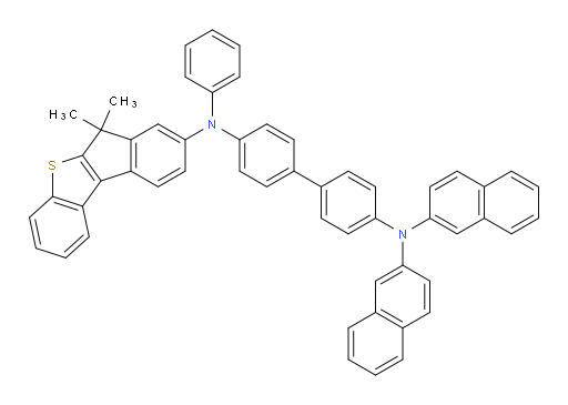 N4-(6,6-dimethyl-6H-benzo[b]indeno[1,2-d]thiophen-8-yl)-N4',N4'-di(naphthalen-2-yl)-N4-phenyl-[1,1'-biphenyl]-4,4'-diamine