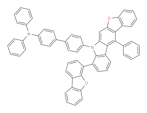 4'-(8-(dibenzo[b,d]furan-4-yl)-12-phenyl-7H-benzofuro[2,3-b]carbazol-7-yl)-N,N-diphenyl-[1,1'-biphenyl]-4-amine