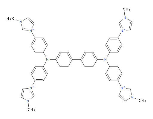 3,3',3'',3'''-(([1,1'-biphenyl]-4,4'-diylbis(azanetriyl))tetrakis(benzene-4,1-diyl))tetrakis(1-methyl-1H-imidazol-3-ium)