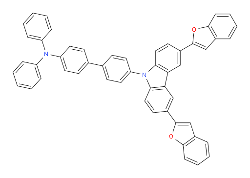 4'-(3,6-di(benzofuran-2-yl)-9H-carbazol-9-yl)-N,N-diphenyl-[1,1'-biphenyl]-4-amine