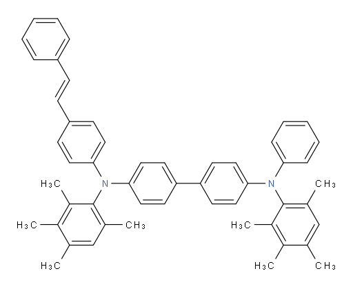 (E)-N4-phenyl-N4'-(4-styrylphenyl)-N4,N4'-bis(2,3,4,6-tetramethylphenyl)-[1,1'-biphenyl]-4,4'-diamine