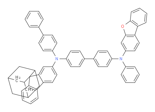 N4-([1,1'-biphenyl]-4-yl)-N4'-(dibenzo[b,d]furan-3-yl)-N4'-phenyl-N4-(spiro[adamantane-2,9'-fluoren]-2'-yl)-[1,1'-biphenyl]-4,4'-diamine