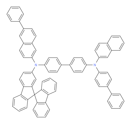 N4-(9,9'-spirobi[fluoren]-7-yl)-N4'-([1,1'-biphenyl]-4-yl)-N4'-(naphthalen-2-yl)-N4-(6-phenylnaphthalen-2-yl)-[1,1'-biphenyl]-4,4'-diamine