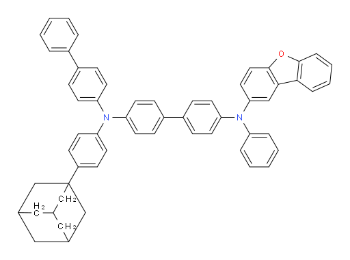 N4-([1,1'-biphenyl]-4-yl)-N4-(4-(adamantan-1-yl)phenyl)-N4'-(dibenzo[b,d]furan-2-yl)-N4'-phenyl-[1,1'-biphenyl]-4,4'-diamine