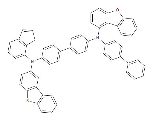 N4-([1,1'-biphenyl]-4-yl)-N4-(dibenzo[b,d]furan-1-yl)-N4'-(dibenzo[b,d]thiophen-2-yl)-N4'-(1H-inden-7-yl)-[1,1'-biphenyl]-4,4'-diamine