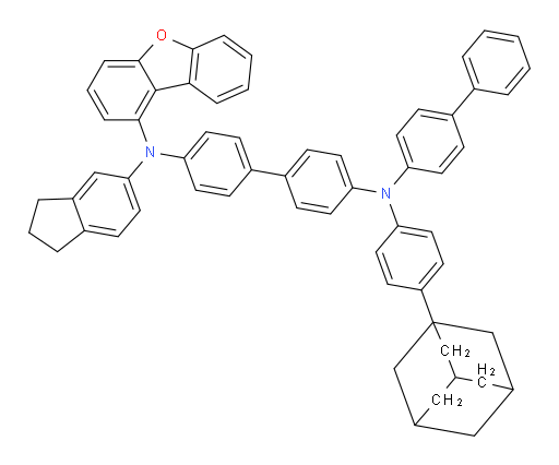 N4-([1,1'-biphenyl]-4-yl)-N4-(4-(adamantan-1-yl)phenyl)-N4'-(dibenzo[b,d]furan-1-yl)-N4'-(2,3-dihydro-1H-inden-5-yl)-[1,1'-biphenyl]-4,4'-diamine