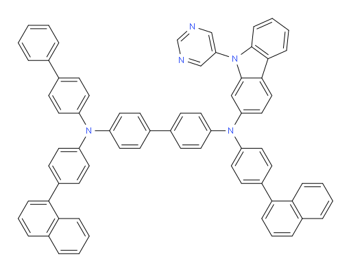 N4-([1,1'-biphenyl]-4-yl)-N4,N4'-bis(4-(naphthalen-1-yl)phenyl)-N4'-(9-(pyrimidin-5-yl)-9H-carbazol-2-yl)-[1,1'-biphenyl]-4,4'-diamine