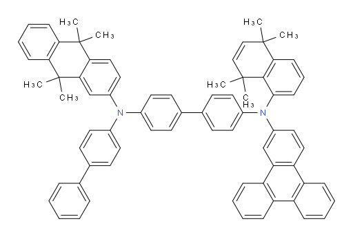 N4-([1,1'-biphenyl]-4-yl)-N4'-(5,5,8,8-tetramethyl-5,8-dihydronaphthalen-1-yl)-N4-(9,9,10,10-tetramethyl-9,10-dihydroanthracen-2-yl)-N4'-(triphenylen-2-yl)-[1,1'-biphenyl]-4,4'-diamine