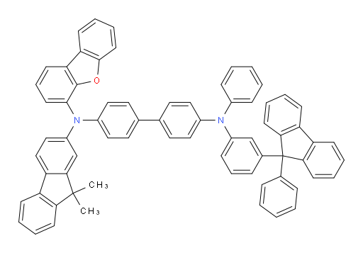 N4-(dibenzo[b,d]furan-4-yl)-N4-(9,9-dimethyl-9H-fluoren-2-yl)-N4'-phenyl-N4'-(3-(9-phenyl-9H-fluoren-9-yl)phenyl)-[1,1'-biphenyl]-4,4'-diamine